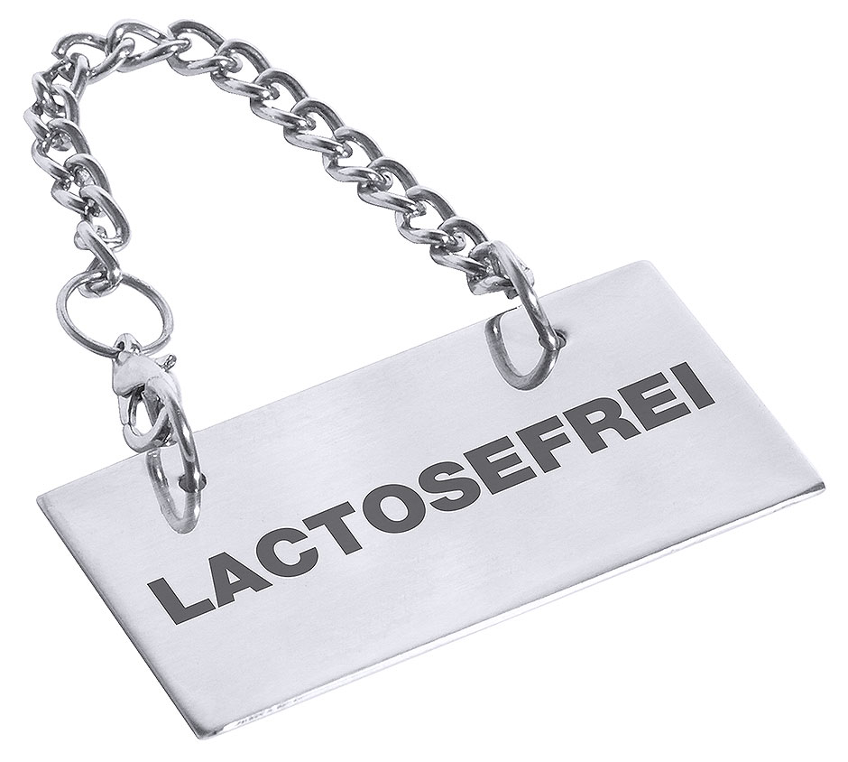 Schild für Kannen: LACTOSEFREI