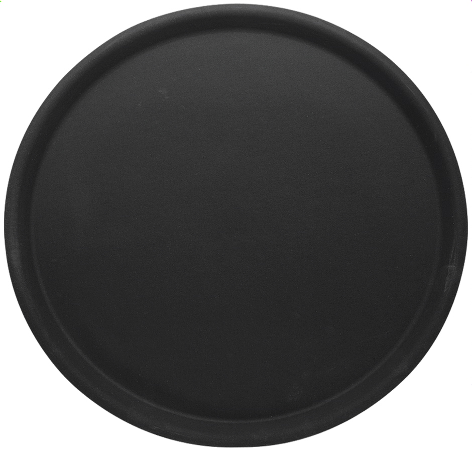Tablett rund, rutschfest Ø 43,0 cm - Höhe 1,5 cm - schwarz