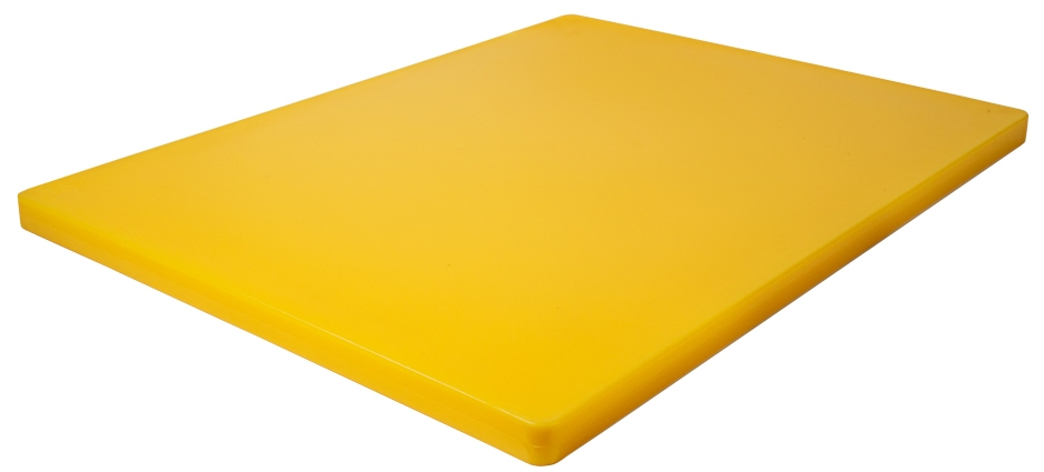 HACCP Schneidbrett hochdicht, ohne Füße 61 x 46 cm - 2,5 cm dick - Farbe gelb