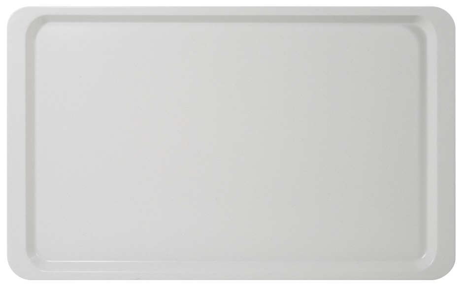 Tablett Euronorm 1/1 - Länge 53,0 cm - Breite 37,0 cm - Höhe 1,6 cm - lichtgrau