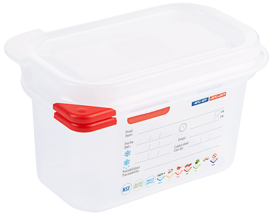 Lebensmittelbehälter GN 1/9 - Tiefe 100 mm - Volumen 1,0 Liter