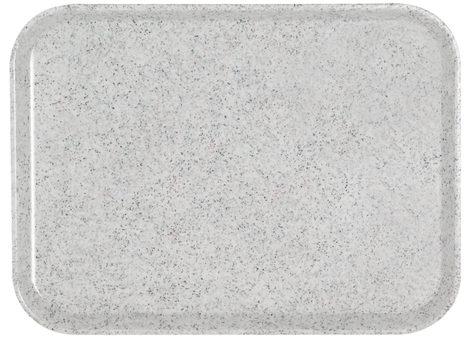Kantinen Tablett Glasfaser- Maße 46 x 36 cm - Höhe 2,5 cm - Farbe granitgrau
