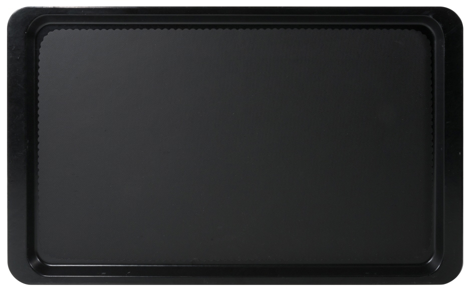 Tablett Euronorm 1/1 - Länge 53,0 cm - Breite 37,0 cm - Höhe 1,6 cm - schwarz