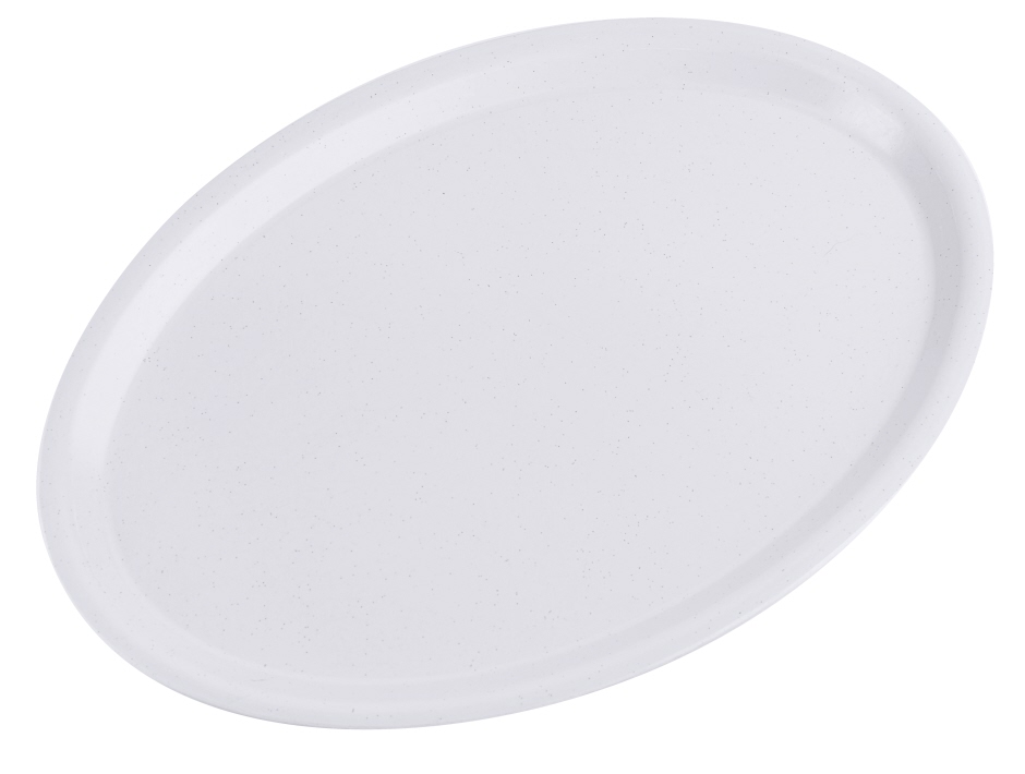 Tablett oval - Glasfaser Polyester - Länge 29,0 cm - Breite 21,0 cm - lichtgrau