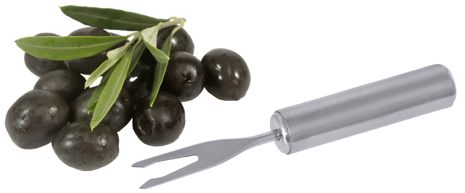 Olivengabel - Länge 9,5 cm - Zinkenlänge 2,0 cm - Griff Ø 1,2 cm