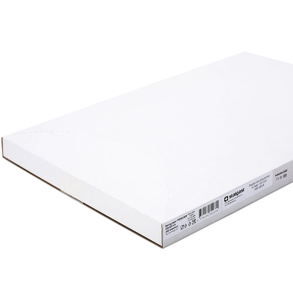 Beschichtetes Backpapier, Zuschnitte je 530x325 mm, 500 Stück, weiß