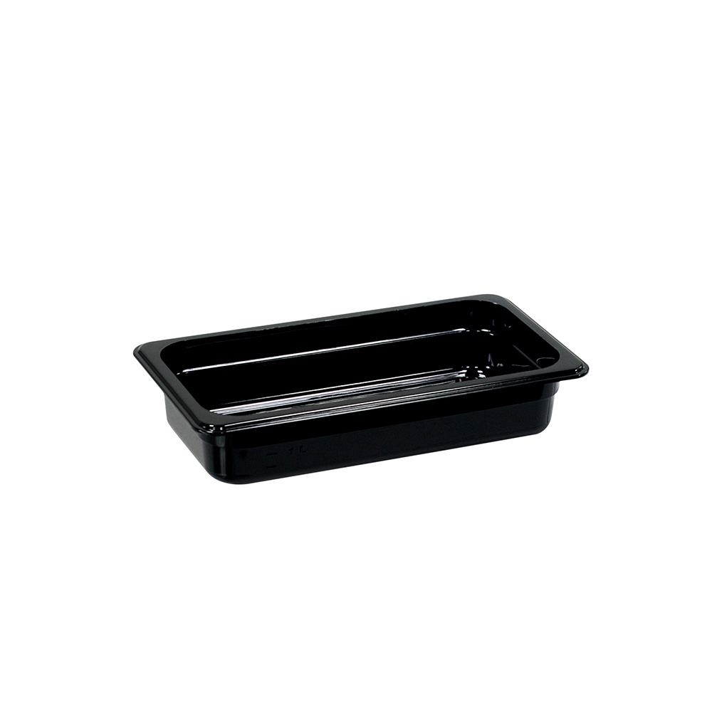Gastronormbehälter, Serie STANDARD, Polycarbonat, schwarz, GN 1/3 (65 mm)