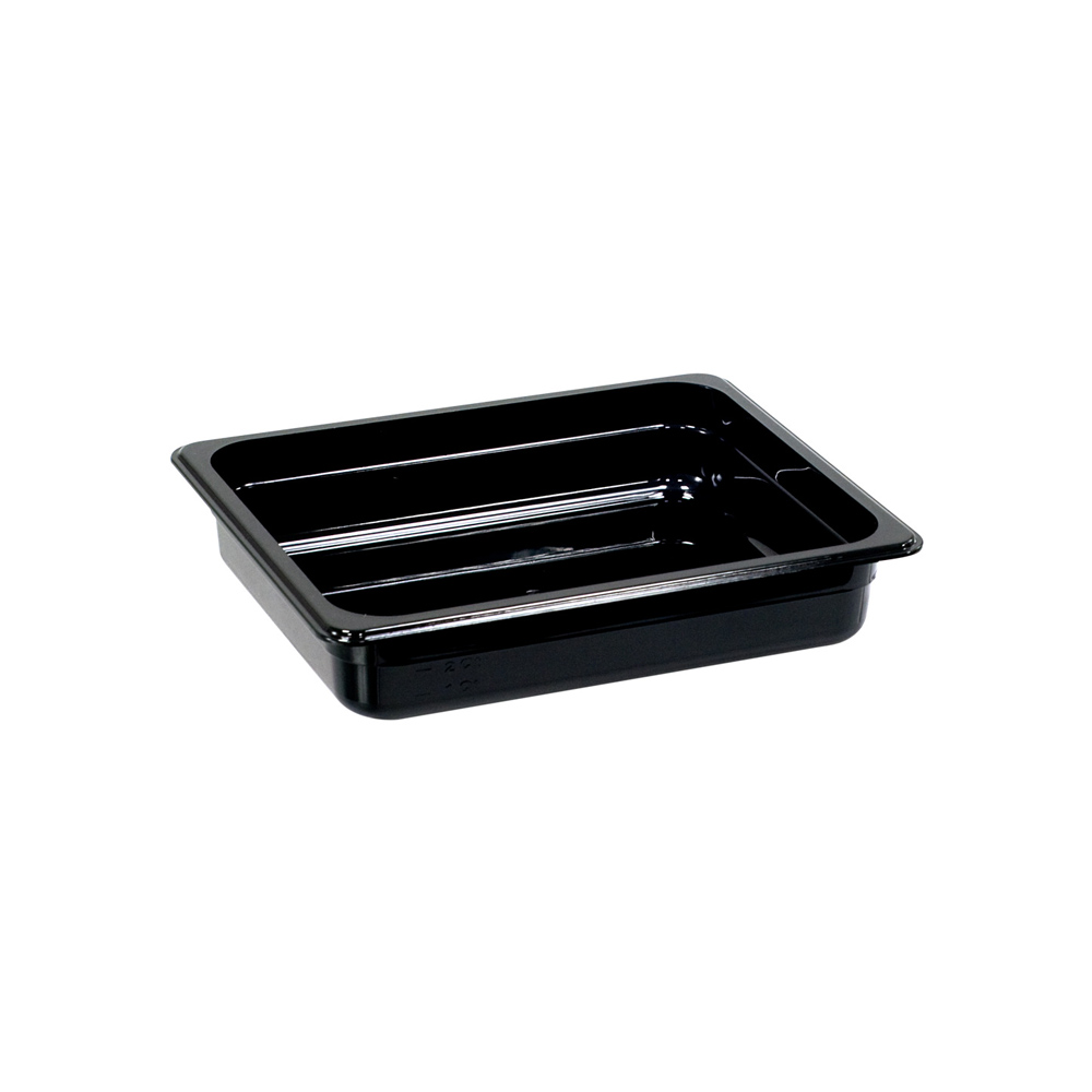 Gastronormbehälter, Serie STANDARD, Polycarbonat, schwarz, GN 1/2 (65 mm)