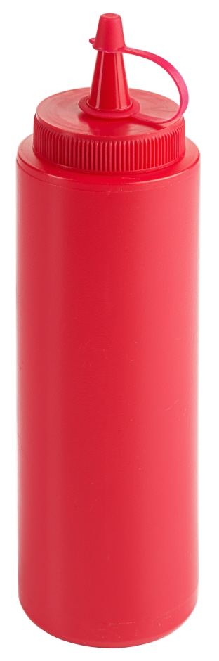 Quetschflasche 0,25 Ltr. - Ø 5,0 cm - Rot