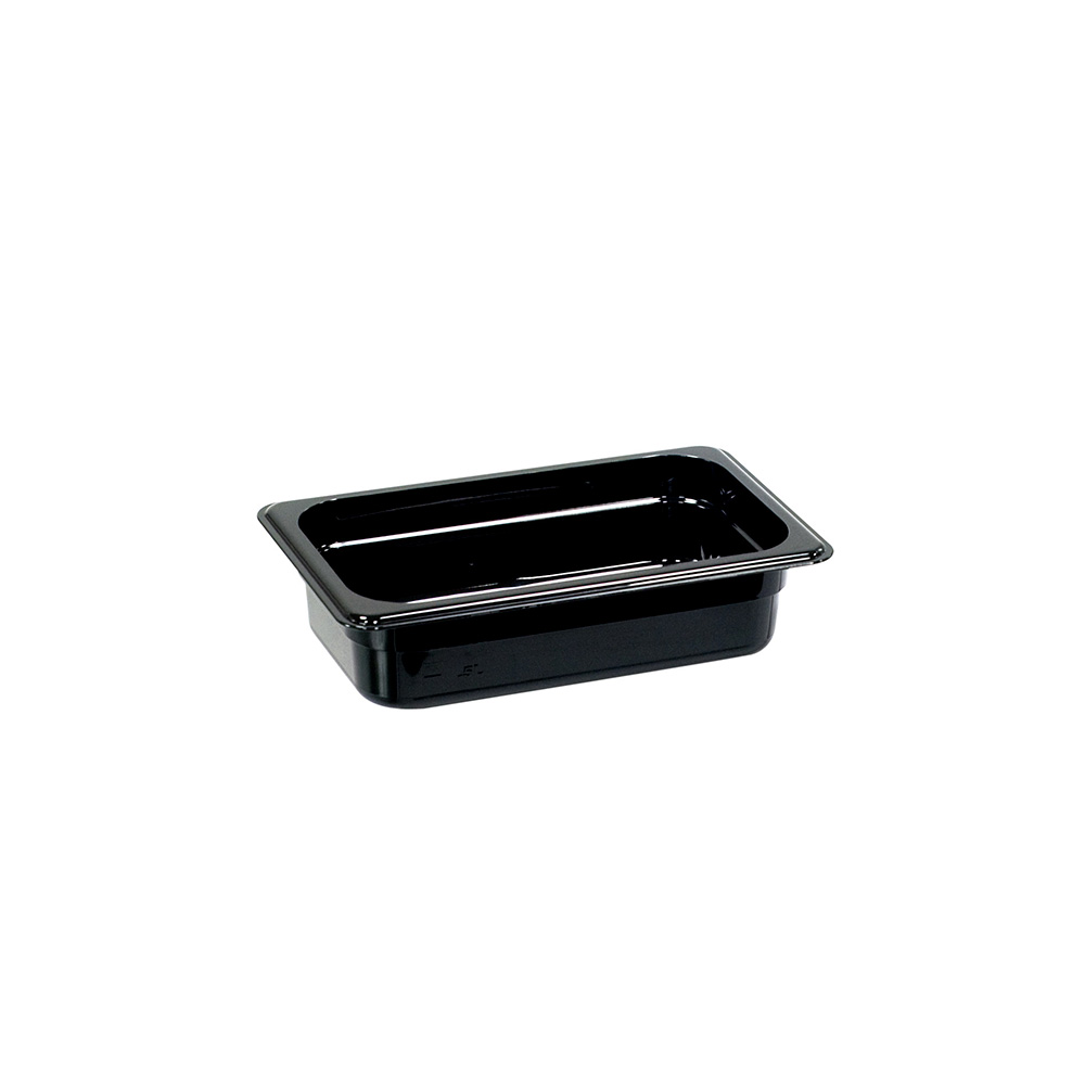 Gastronormbehälter, Serie STANDARD, Polycarbonat, schwarz, GN 1/4 (65 mm)