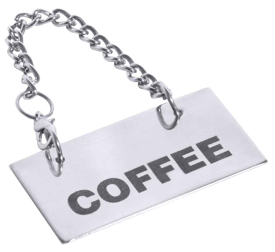Schild für Kannen: COFFEE