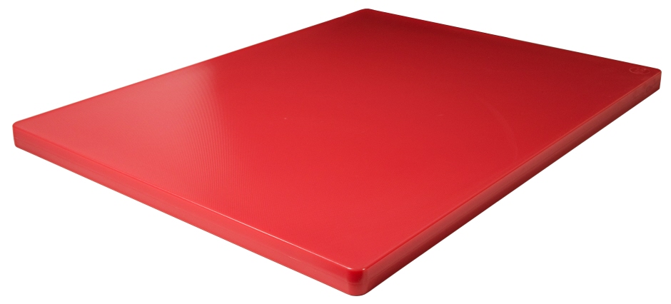 HACCP Schneidbrett hochdicht, ohne Füße 61 x 46 cm - 2,5 cm dick - Farbe rot