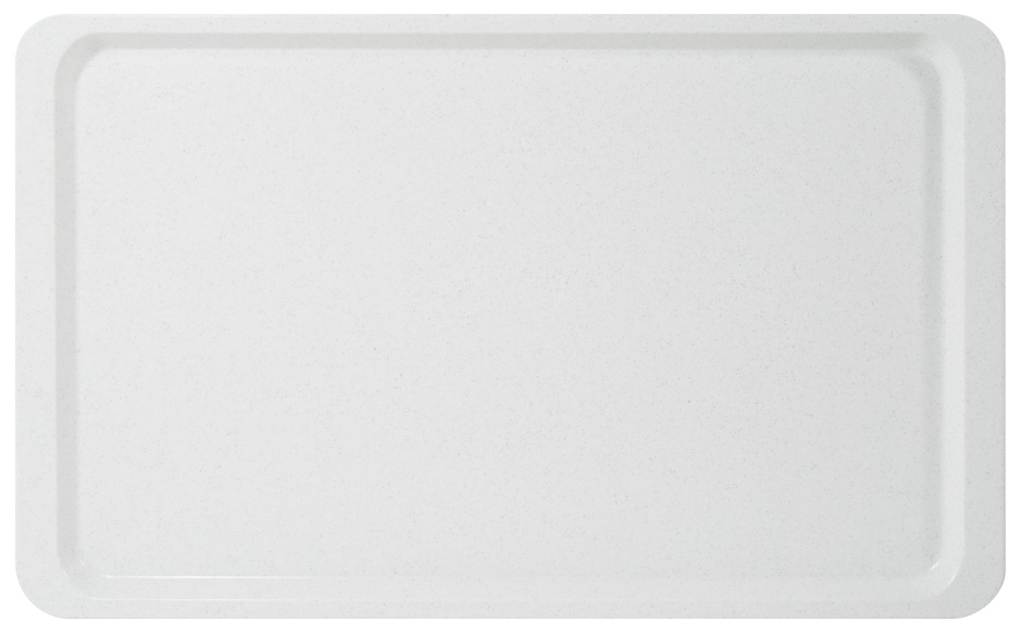 Tablett Euronorm 1/1 - Länge 53,0 cm - Breite 37,0 cm - Höhe 1,6 cm - weiß