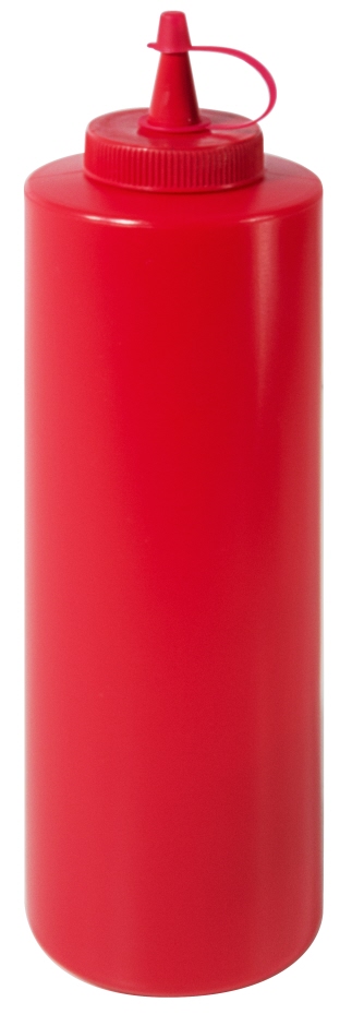 Quetschflasche 0,70 Ltr. - Ø 6,5 cm - Rot