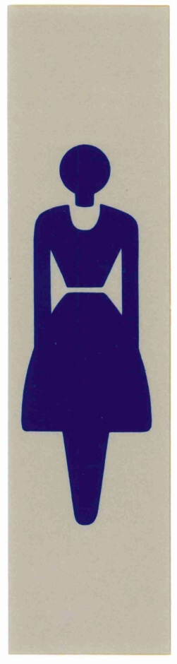 Hinweisschild - Maße 16 x 4 cm - DAME-LADIES (SYMBOL)
