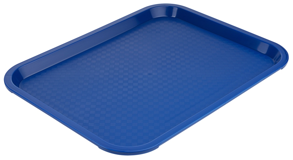 Fast Food Tablett 35 x 26,5 cm - Polypropylen, in blau
