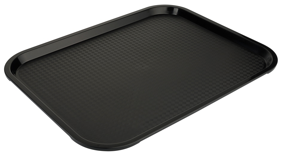 Fast Food Tablett 45 x 35 cm - Polypropylen, in schwarz