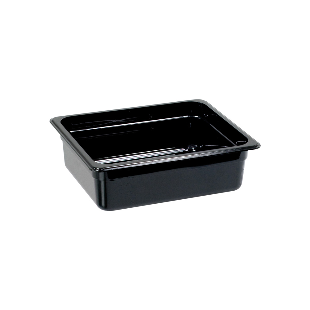 Gastronormbehälter, Serie STANDARD, Polycarbonat, schwarz, GN 1/2 (100 mm)