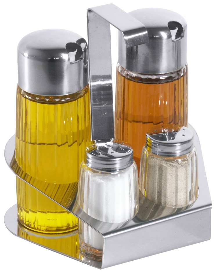 Menage Öl, Essig, Salz, Pfeffer - Maße 14,0 x 11,0 x 15,0 cm