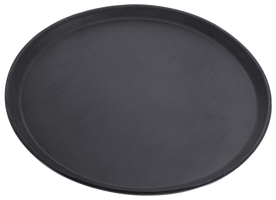 Tablett rund Ø 40,0 cm - Höhe 2,2 cm - schwarz