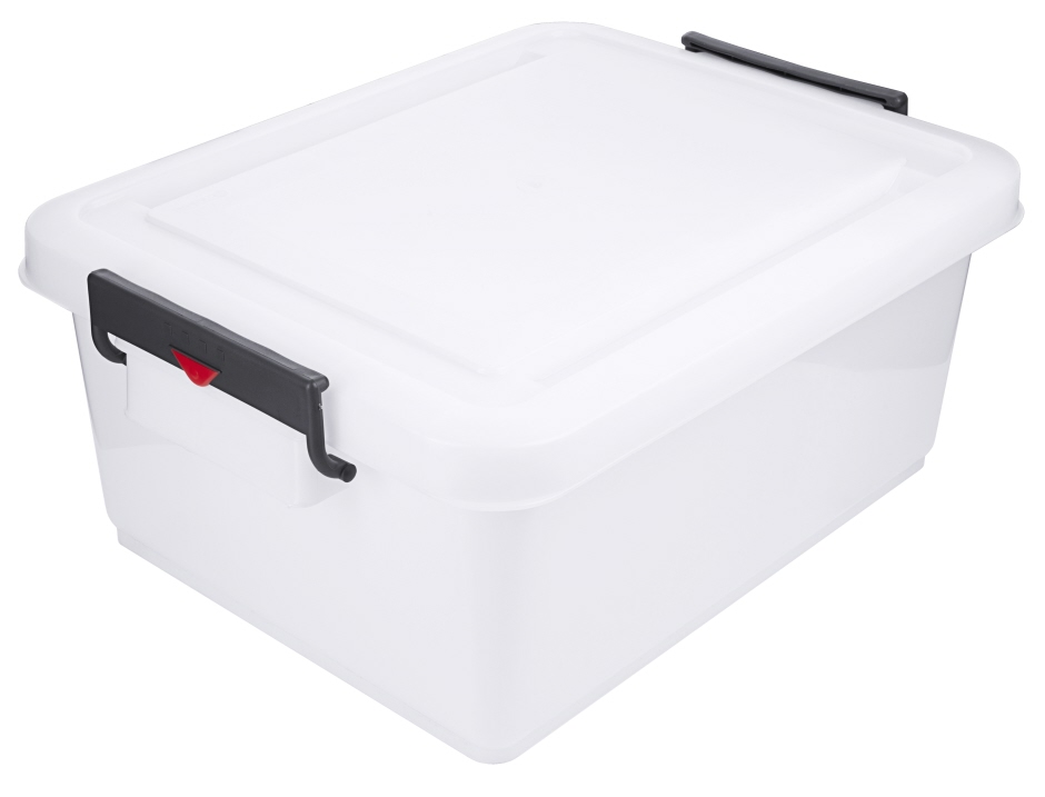 Transportbehälter - Inhalt 40 Liter - Farbe weiß mit HACCP Clip