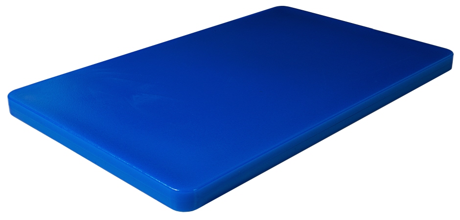 HACCP Schneidbrett hochdicht, mit Füße - 53 x 32,5 cm - 2,5 cm dick - Farbe blau