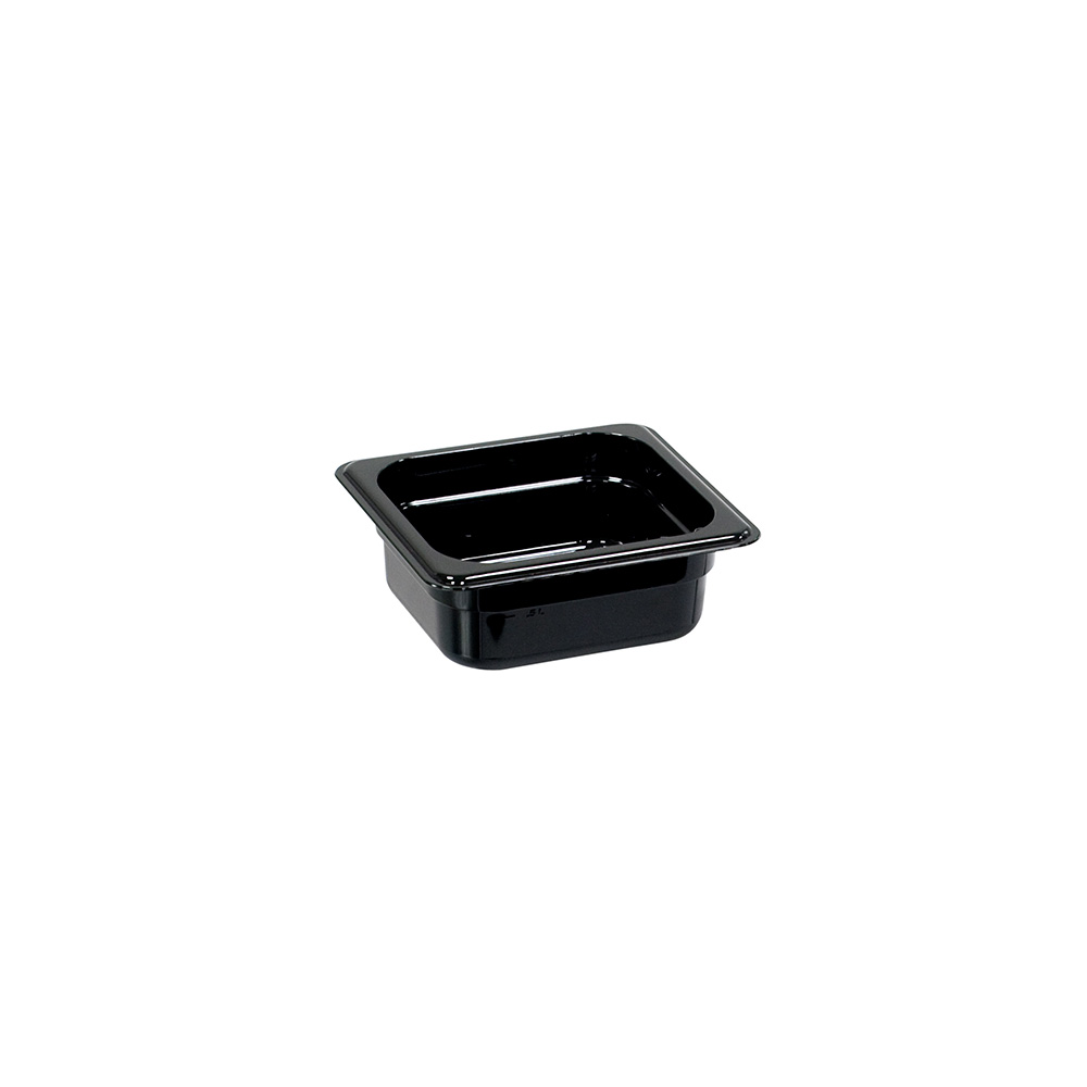 Gastronormbehälter, Serie STANDARD, Polycarbonat, schwarz, GN 1/6 (65 mm)