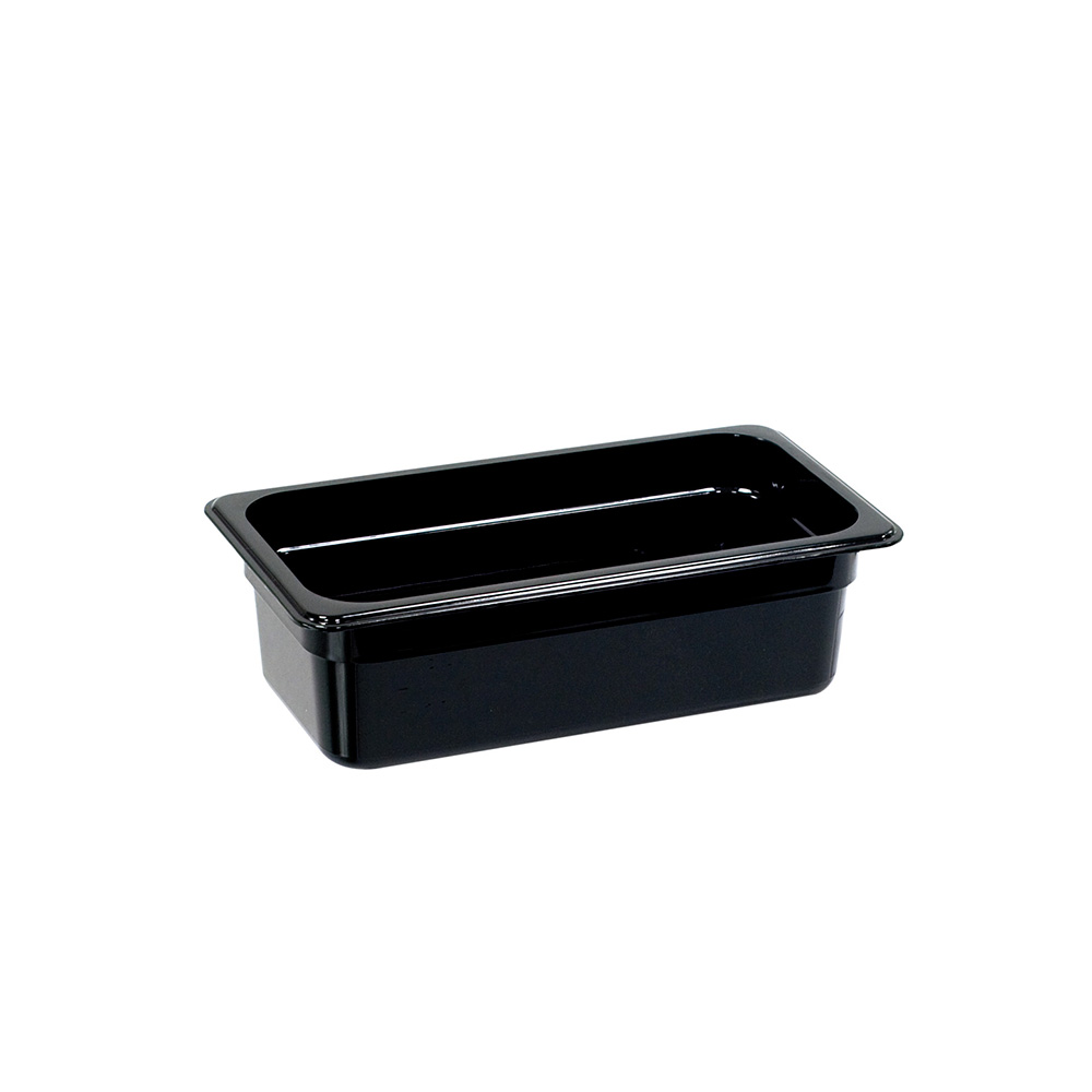 Gastronormbehälter, Serie STANDARD, Polycarbonat, schwarz, GN 1/3 (65 mm), GN 1/3 (100 mm)
